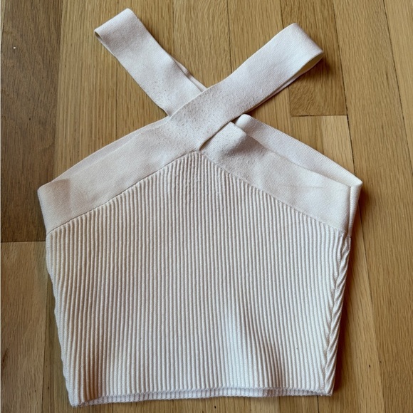 Aritzia Babaton White Criss Cross Top - Picture 2 of 3